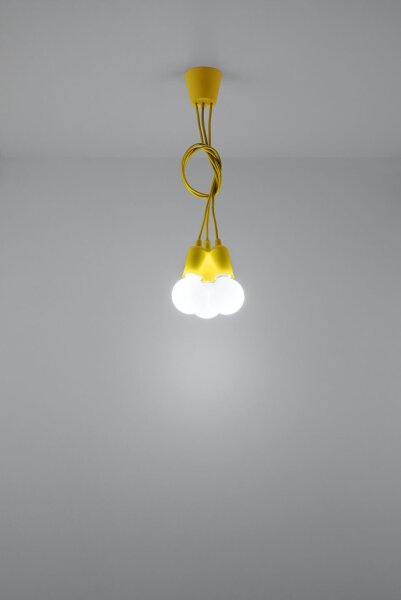 Suspension jaune réglable jusquà 90cm Retro NESSA