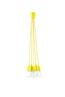 Lampe à suspendre jaune rétro...