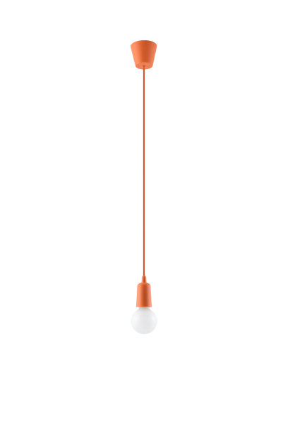 Lampe à suspendre réglable NESSA Profondeur jusquà 90cm E27 Orange
