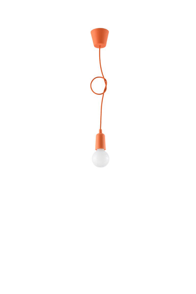 Lampe à suspendre réglable NESSA Profondeur jusquà 90cm E27 Orange