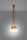 Suspension orange vif 5 flammes rétro NESSA