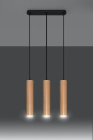 Lampe à suspendre en bois 2 flammes GU10 BAYLEE...