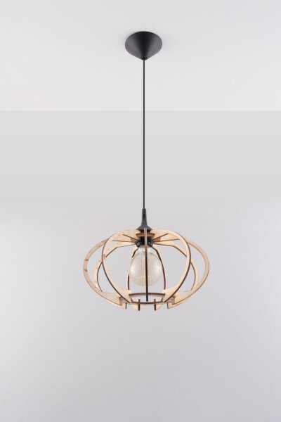 Lampe à suspendre en bois Ø35cm Moderne E27 confortable VIRIA