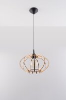 Lampe à suspendre en bois Ø35cm Moderne E27...