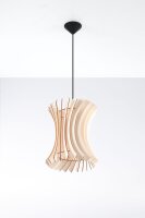 Luminaire suspendu en bois avec abat-jour Ø30cm...