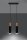 Suspension Noir Métal Bois Scandinave 2flmg