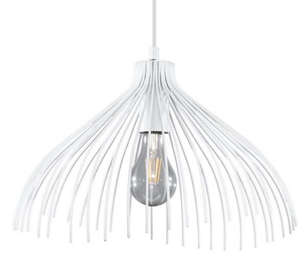 Suspension blanche métal fil Ø25cm E27 SHORNA