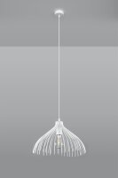 Suspension blanche métal fil Ø25cm E27 SHORNA