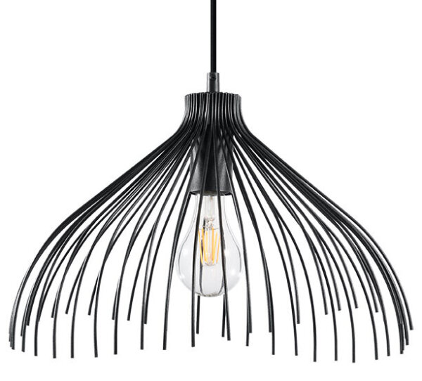 Fil de fer Lampe à suspendre noir Ø40cm E27 Lampe à suspendre