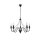 Lustre rustique noir 5 branches E14 FIORANO