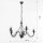 Lustre rustique noir 5 branches E14 FIORANO