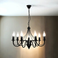 Lustre rustique FIORANO en noir