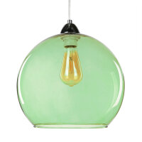 Lampe à suspendre avec abat-jour en verre Vert