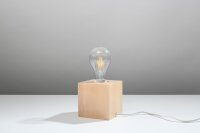 Lampe de table en bois carrée H:10cm petite...