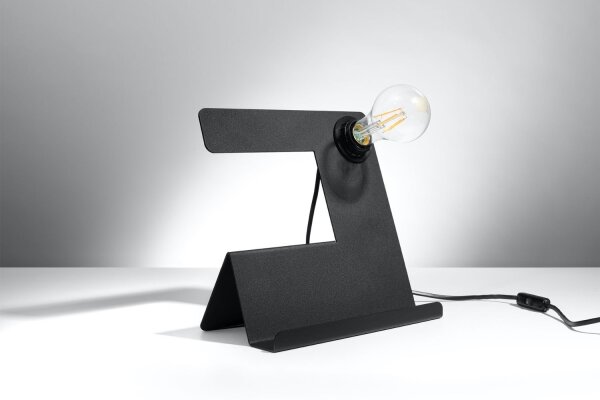Lampe de table moderne avec support Noir Métal pour E27