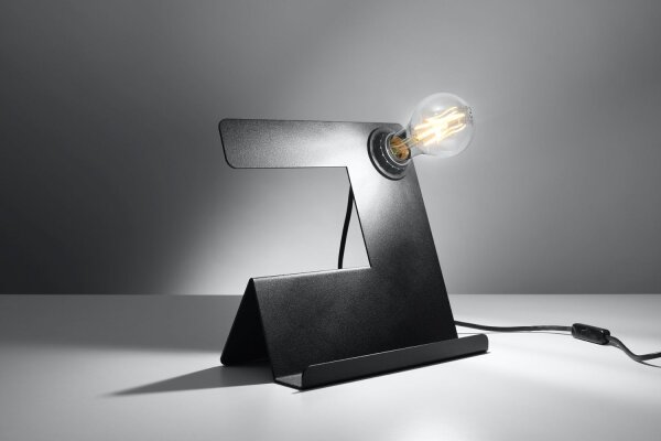 Lampe de table moderne avec support Noir Métal pour E27