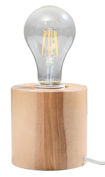 Petite lampe en bois ronde Ø10cm H:10cm pour E27 décoratif