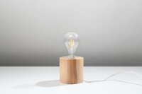Petite lampe en bois ronde Ø10cm H:10cm pour E27...