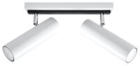 Plafonnier blanc métal L:30cm 2x GU10 DUCCIA