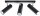 Projecteur de plafond noir 3 flammes GU10 métal Spot Lampe