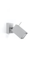 Spot mural gris rectangulaire GU10 orientable Applique...