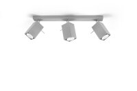 Projecteur de plafond Gris Acier L:45cm carré 3x...