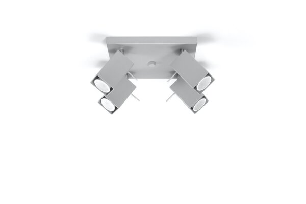Spot de plafond angulaire gris métal polyvalent FALERIA