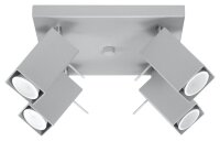 Spot de plafond angulaire gris métal polyvalent...