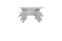 Spot de plafond angulaire gris métal polyvalent...