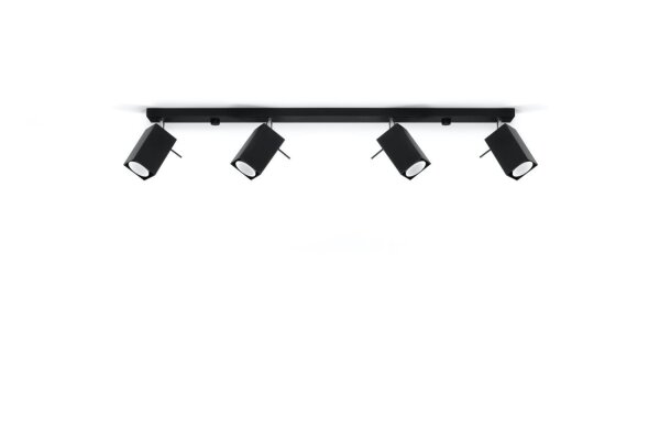 Grand spot de plafond noir 80 cm de long métal FALERIA