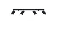 Grand spot de plafond noir 80 cm de long métal...