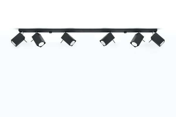 Projecteur de plafond noir FALERIA 120 cm de long 6x GU10