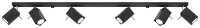 Projecteur de plafond noir FALERIA 120 cm de long 6x GU10