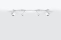 Grand spot de plafond blanc 80 cm de long métal...
