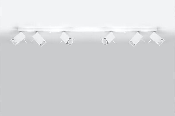 Spot de plafond blanc FALERIA 120 cm de long 6x GU10