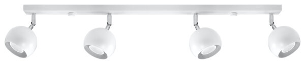 Spot de plafond blanc 80 cm de long rétro FAVONIA structure