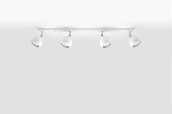 Spot de plafond blanc 80 cm de long rétro FAVONIA structure