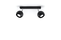 Spot de plafond rétro noir 2x GU10 L:30cm