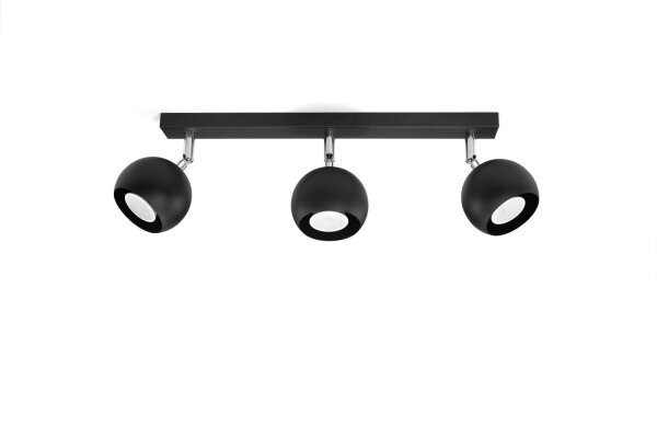 Spot de plafond noir L:45cm Rétro FAVONIA montage apparent