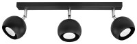 Spot de plafond noir L:45cm Rétro FAVONIA montage...