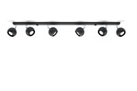 Spot de salon noir métal 120 cm de long GU10
