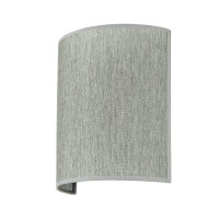 Loft Applique Tissu Abat-jour semi-circulaire E27 en gris...