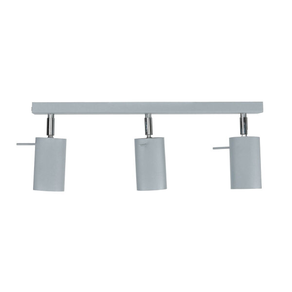 Spot de plafond gris métal L:45cm 3x GU10 polyvalent