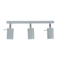Spot de plafond gris métal L:45cm 3x GU10 polyvalent