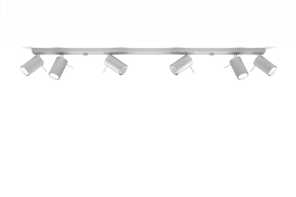Grand spot de plafond ETNA 120 cm de long métal 6x