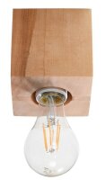 Spot lampe bois carr&eacute; L:10cm petit Moderne compact