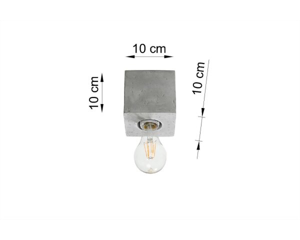 Spot de plafond LABERIA béton 10x10x10 cm petit cube pour