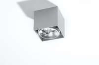 Spot compact GELLIA Gris L:12cm carré GU10