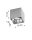 Spot compact GELLIA Gris L:12cm carré GU10