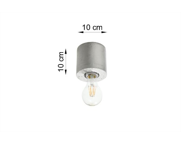 Lampe décorative en béton plafond H:10cm Moderne ronde JAZLEAN